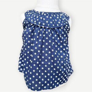 Old Navy Baby Girl’s Sleeveless Ruffle Neck Star Print Tank Top. 12-18 Months.